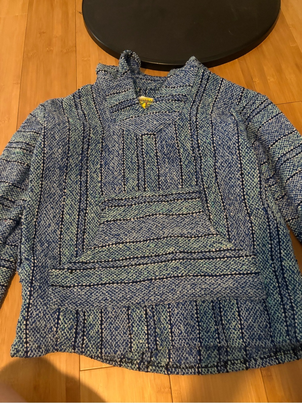 Kids Blue Woven Pullover Jacket